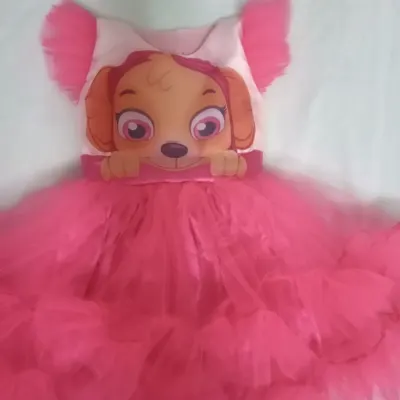 Vestido Skye Patrulha Canina - artesanato de Ateliê JMN