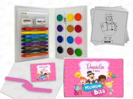Estojo de Pintura Mundo Bita Personalizado - artesanato de creativitybynina