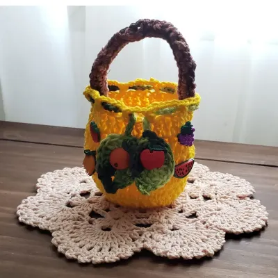 Capa de Crochê para Frutas - artesanato de Mari Crochê feito com carinho!