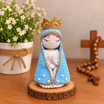 Nossa Senhora em Amigurumi - artesanato de Ternurinha Crochê