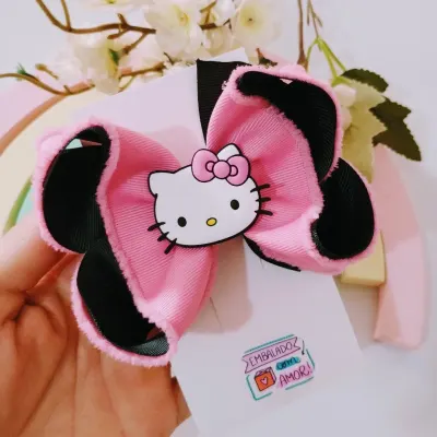 laço hello Kitty. - artesanato de Maaria Bonitta