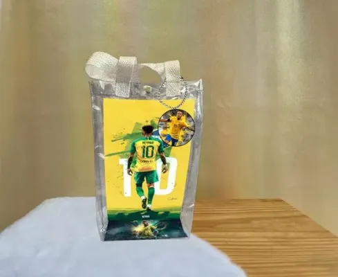 Sacola Transparente Neymar Personalizado - artesanato de Artmanha Lembrancinhas
