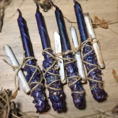 Velas para Limpeza e proteção - artesanato de A Bruxa Cósmica