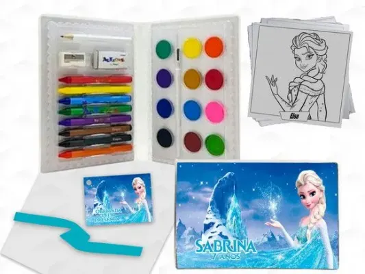 Estojo de Pintura Elsa Personalizado - artesanato de creativitybynina