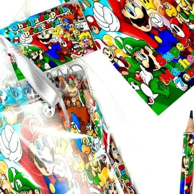 Bloquinho Super Mario Personalizado - artesanato de Mi Papelaria Criativa