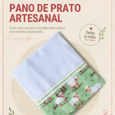 Pano de prato 4 - artesanato de Djulik