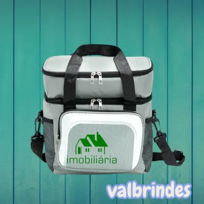 Bolsa Térmica Dupla 12 Litros personalizada com seu logo - artesanato de valbrindes