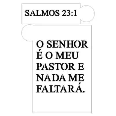 Stencil Molde Vazado Acetato Salmos 23 - artesanato de PAPCRIE
