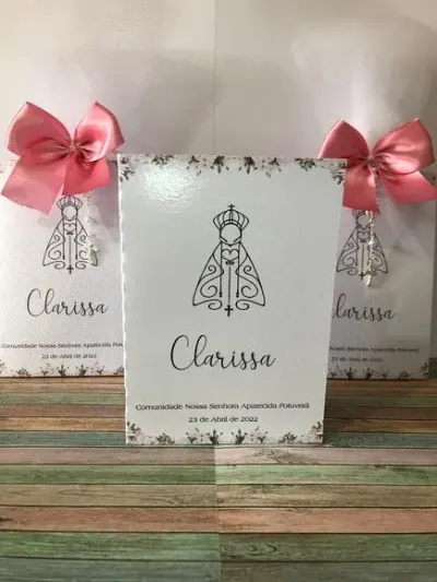 Livro De Orações Luxo Com Foto Para Batismo - artesanato de Fina Essência Papelaria Personalizada