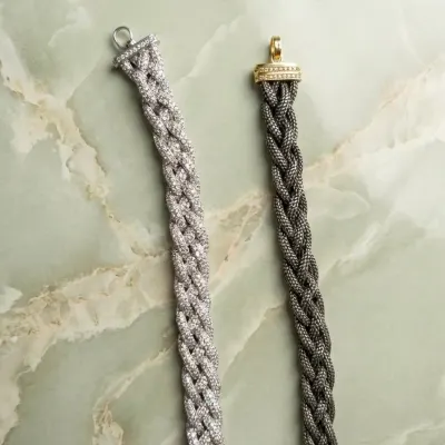 Pulseira trançada - artesanato de Abbracio Bijoux