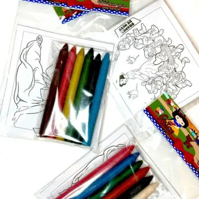 Kit Giz de Cera Branca de Neve Personalizado - artesanato de Mi Papelaria Criativa