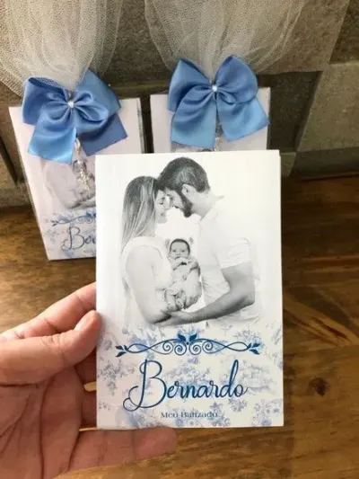 Livro de orações luxo com foto para batismo - artesanato de Fina Essência Papelaria Personalizada