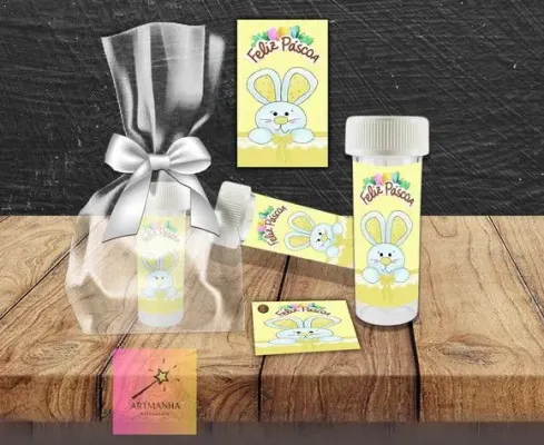 Bolha de Sabão Pascoa Personalizada - artesanato de Artmanha Lembrancinhas