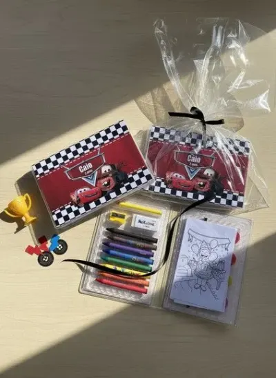 Estojo de Pintura - Carros Disney Personalizado - artesanato de Mi Papelaria Criativa