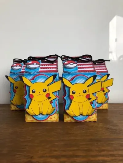 Caixa Milk Pokemon - artesanato de Fina Essência Papelaria Personalizada