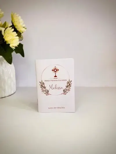 Mini Livro de Orações 7x10 - artesanato de Fina Essência Papelaria Personalizada