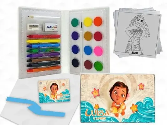 Estojo de Pintura Moana Baby Personalizado - artesanato de creativitybynina