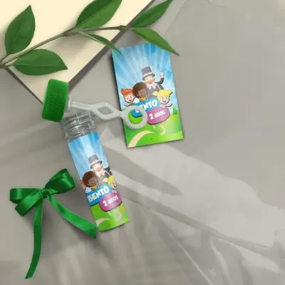 Bolha de Sabão - Mundo Bita Personalizado - artesanato de Mi Papelaria Criativa