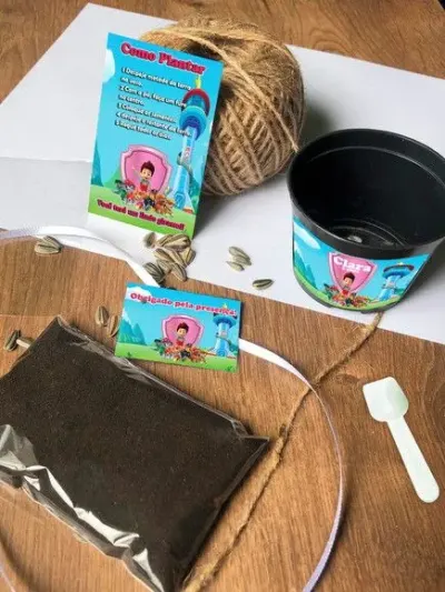 Kit Plantar Patrulha Canina Ecológico Personalizado - artesanato de creativitybynina
