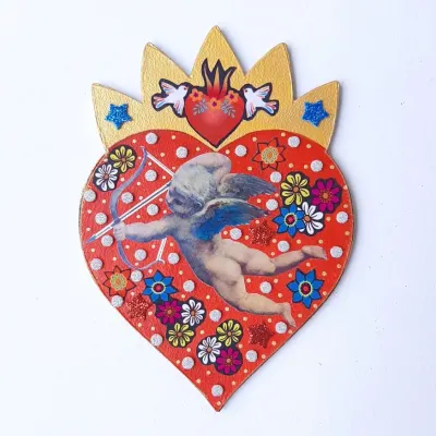 Enfeite de Parede Cupido - artesanato de Estudio Bananeira