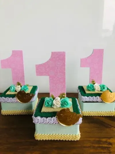 Caixa Acrílico Tema Jardim - artesanato de Fina Essência Papelaria Personalizada
