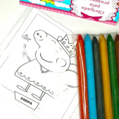 Kit Giz de Cera Personalizado - artesanato de Mi Papelaria Criativa