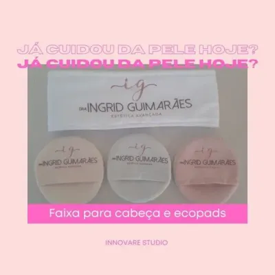 Kit skincare- ecopads e faixa de cabelo - artesanato de Innovare Studio