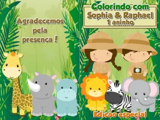 Revista colorir safari 14x10 - artesanato de PAPCRIE