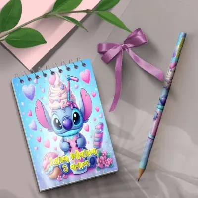 Bloquinho - Stitch Personalizado - artesanato de Mi Papelaria Criativa