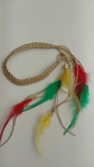 Bracelete de Caboclo de Barbante Trançado - artesanato de BellaOya Guias e Brajas