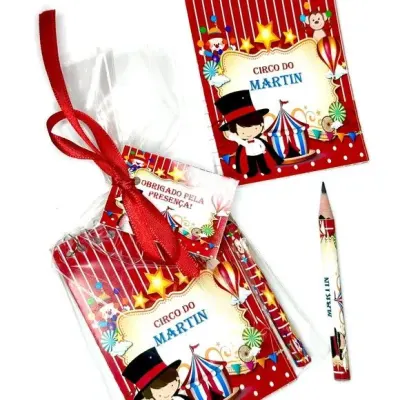 Bloquinho Circo Personalizado - artesanato de Mi Papelaria Criativa