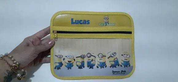 Case porta máscaras dupla face - Minions - artesanato de Innovare Studio