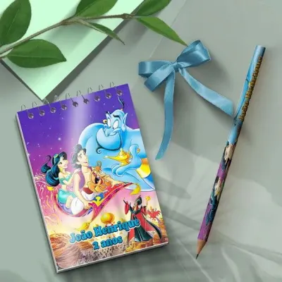 Bloquinho - Alladin Personalizado - artesanato de Mi Papelaria Criativa