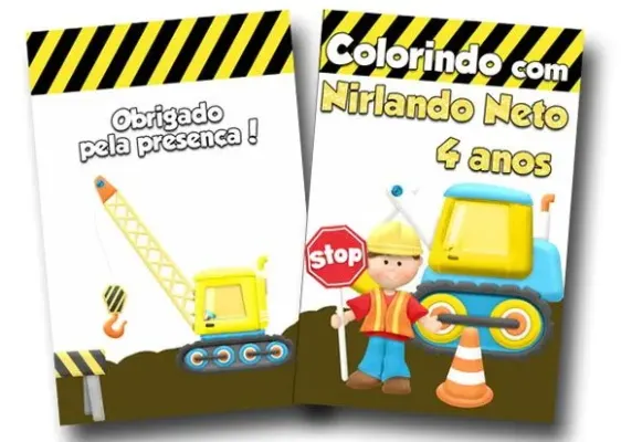 Revista colorir construção 14x10 - artesanato de PAPCRIE