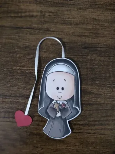 Marcador de Página 08 cm - Santa Rita de Cássia T - artesanato de Emejhu Personalizados