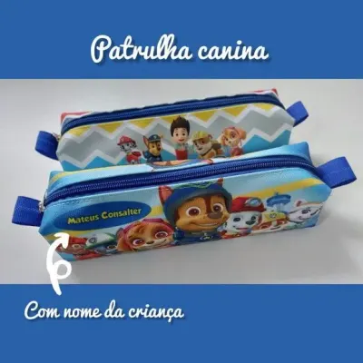 Estojo Escolar Patrulha Canina - artesanato de Innovare Studio