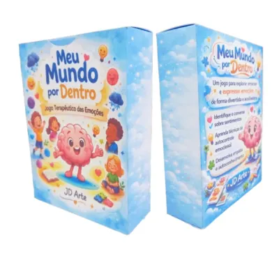 Jogo das Emoções Infantil Educativo 45 Cartas Plastificada Meu Mundo por Dentro JD Arte. - artesanato de JD Arte