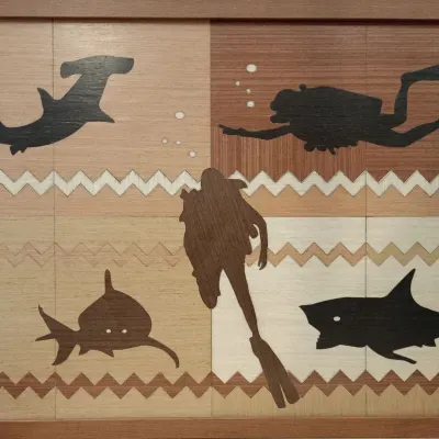 🎨 Marchetaria Contemporânea | Arte Marinha Mergulho - artesanato de MacMarchê