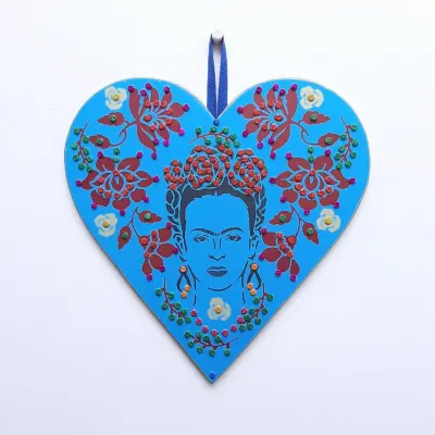 Quadro Mexicano Coração de Frida - artesanato de Estudio Bananeira