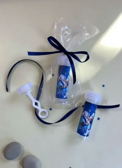 Bolha de Sabão - Sonic Personalizado - artesanato de Mi Papelaria Criativa