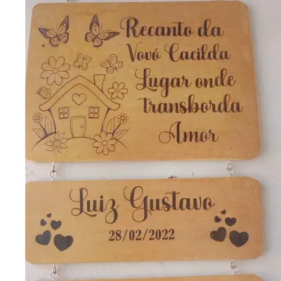 Placa Decorativas nomes Avós e Netos 4 nomes - artesanato de MafArtesanatos