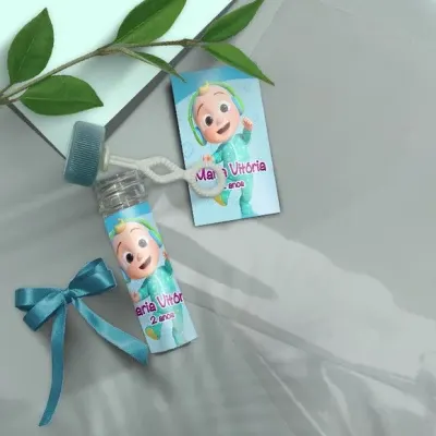 Bolha de Sabão - Cleo e Cuquim Personalizado - artesanato de Mi Papelaria Criativa