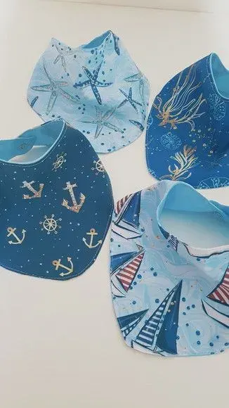 Kit 4 babadores - Marítimo - artesanato de Innovare Studio