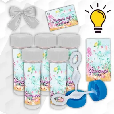 Bolinha de Sabão Fundo do Mar Personalizada - artesanato de Mi Papelaria Criativa