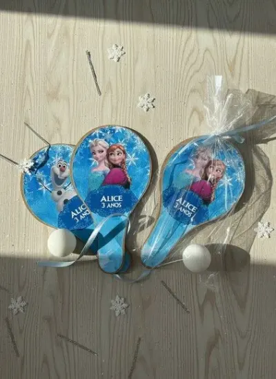 Raquete Ping Pong - Frozen - artesanato de Mi Papelaria Criativa