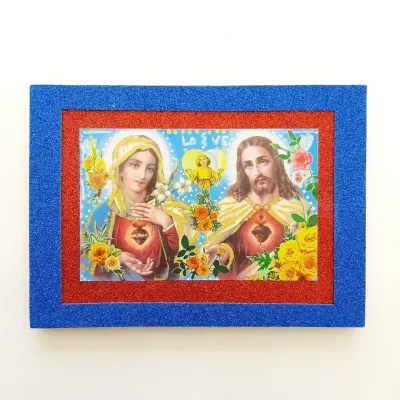 Quadrinho Caipira Sagrados Corações - artesanato de Estudio Bananeira