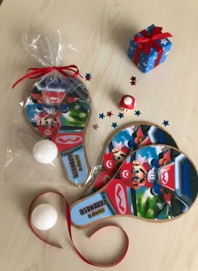 Raquete Ping Pong - Super Mário Bros - artesanato de Mi Papelaria Criativa