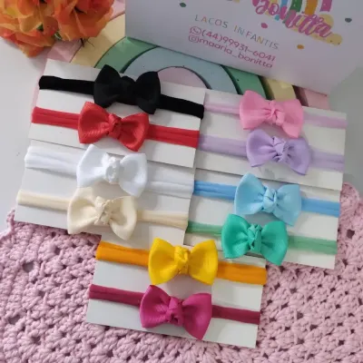 kit 10 tiras de bebê, laço gravatinha. - artesanato de Maaria Bonitta