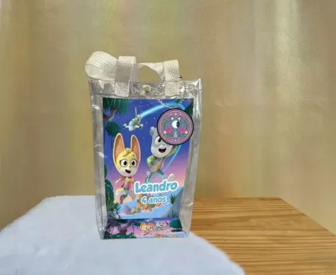 Sacola Transparente Misterios Animais Personalizado - artesanato de Artmanha Lembrancinhas