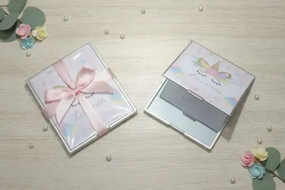 Lembrancinha Espelho - Unicórnio Personalizado - artesanato de Mi Papelaria Criativa